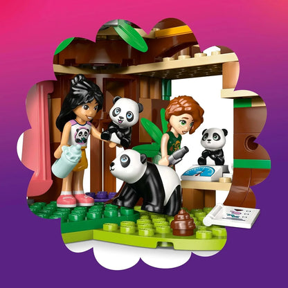 LEGO Friends 42648 Panda Sanctuary Animal Care Toy with a Tree House, Quad Bike, 2 Mini Dolls and 3 Panda Figures - Creative Building Set for 7+ Year Old Girls