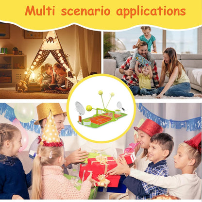 SIMARR Tabletop Tennis Game Set for Kids – Mini Indoor Table Tennis Toy with Rackets & Net | Family Sports Game