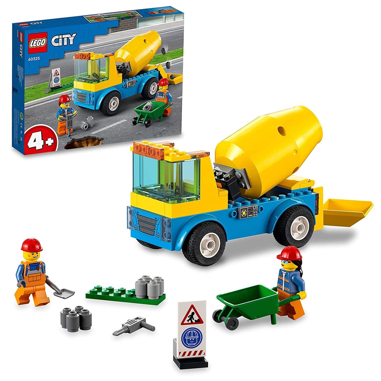 LEGO 60325 City Cement Mixer Truck Building Kit (85 Pieces)