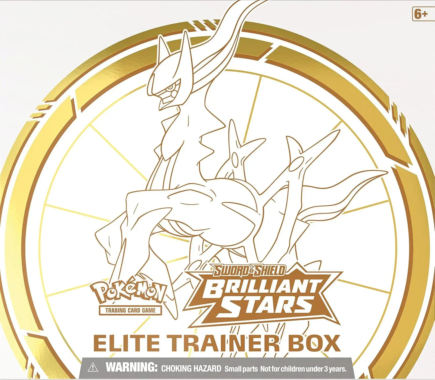 Original Pokémon TCG Sword & Shield: Brilliant Stars Elite Trainer Box – Arceus Edition, 8 Booster Packs, Official Pokémon ETB