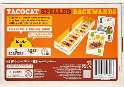 Tacocat Spelled Backwards Board Game - Jaiman Toys