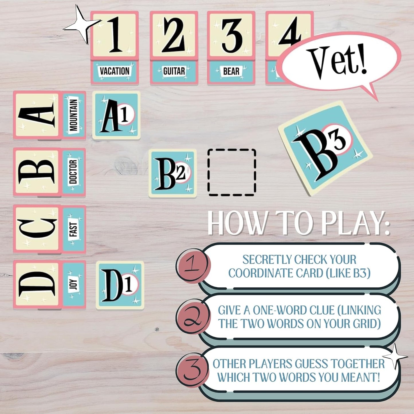 Cross Clues Cooperative Word Game by Blue Orange Games – Fast Family & Party Game for 2–6 Players (Ages 7+)