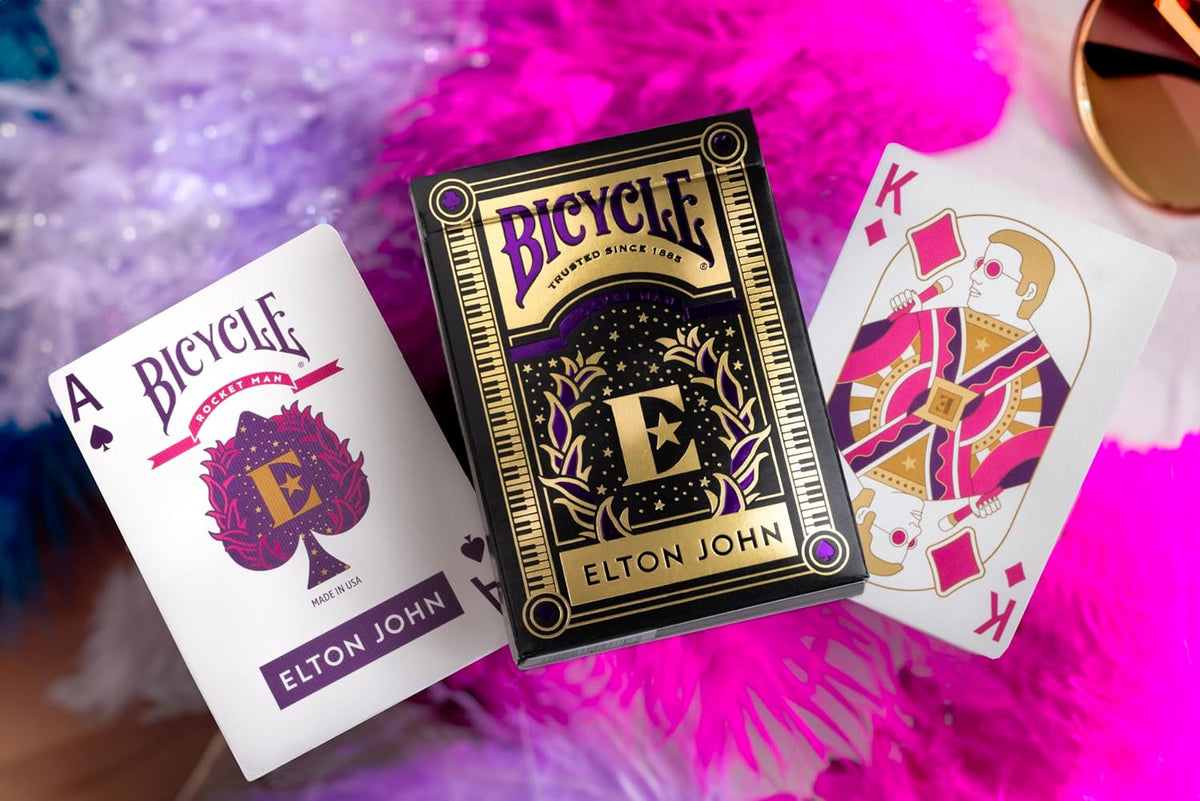 Bicycle Elton John Playing Cards – Collectible Deck with Holographic Foil Tuck Box