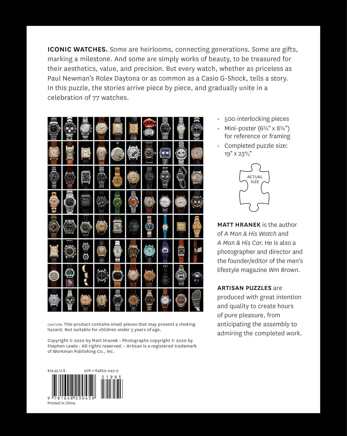 Iconic Watches 500-Piece Puzzle – Beginners’ Jigsaw Puzzle, Import - Jaiman Toys