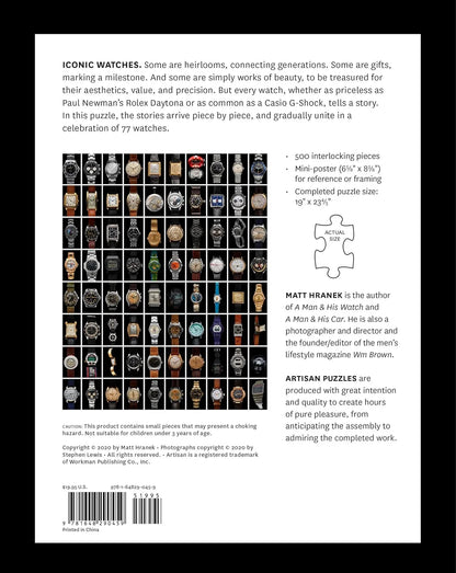 Iconic Watches 500-Piece Puzzle – Beginners’ Jigsaw Puzzle, Import - Jaiman Toys