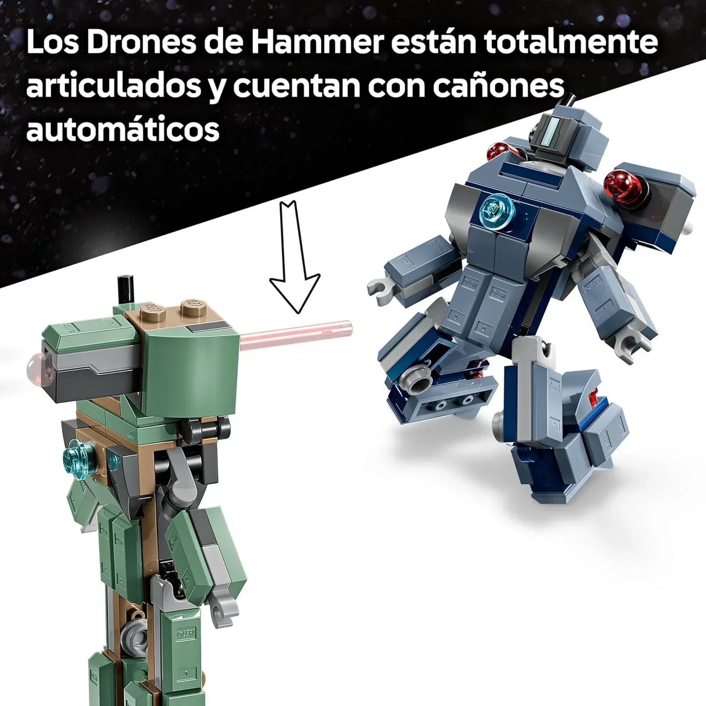 LEGO 76320 Marvel Iron Man & War Machine vs. Hammer Drones Building Set | Super Hero Battle Toy for Kids 7+ | Action Figures & Buildable Drones