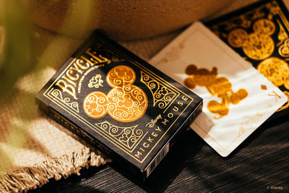 Bicycle Disney Mickey Mouse Black & Gold Playing Cards – Metalluxe Foil Deck