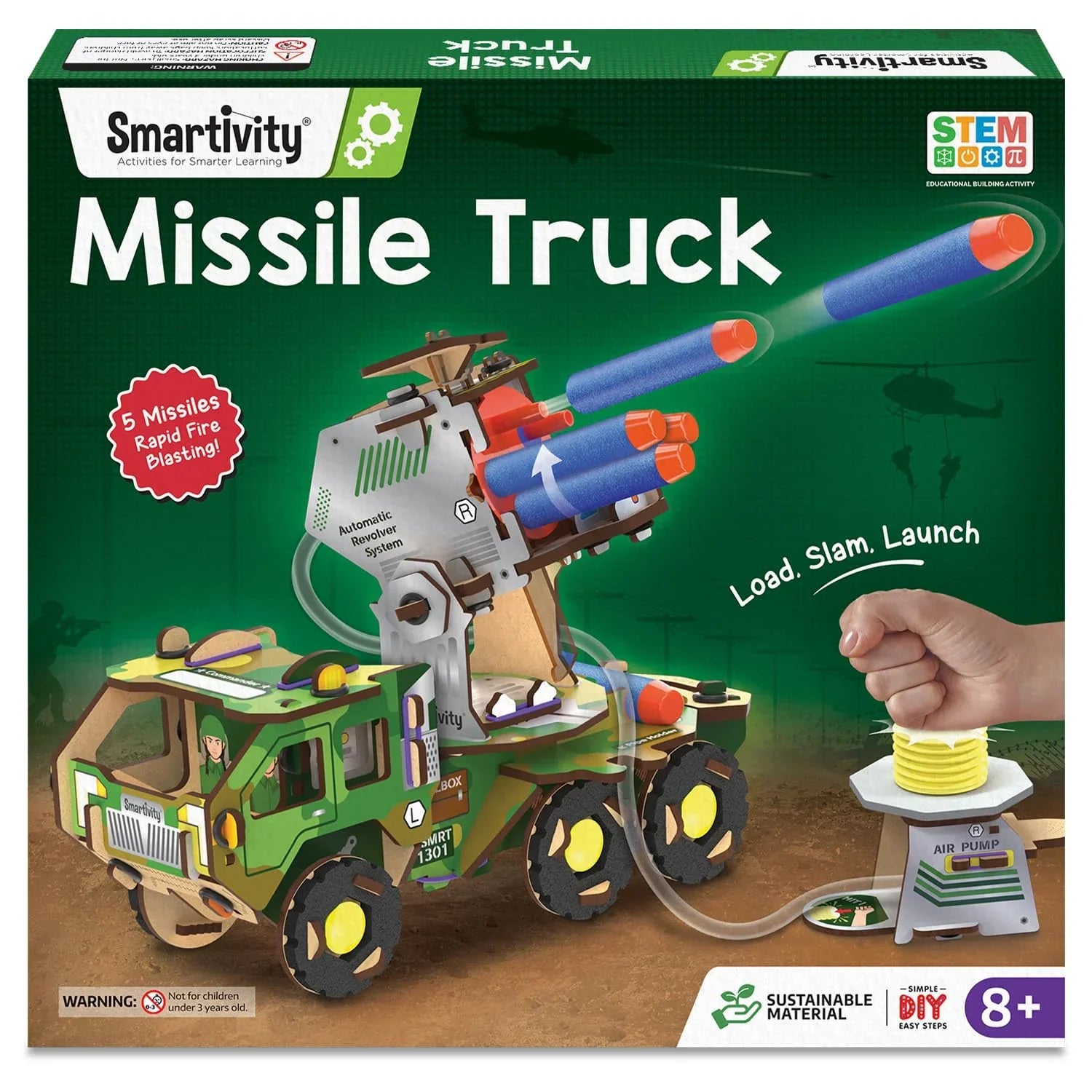 Smartivity DIY Military Vehicle STEM Set – Army Truck with Missile Launch for Kids 8–14 - Jaiman Toys