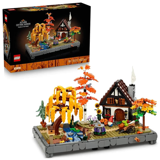 LEGO 11372 Icons Autumn Cottage Garden Model Building Kit - Customizable Home Decor for Adults