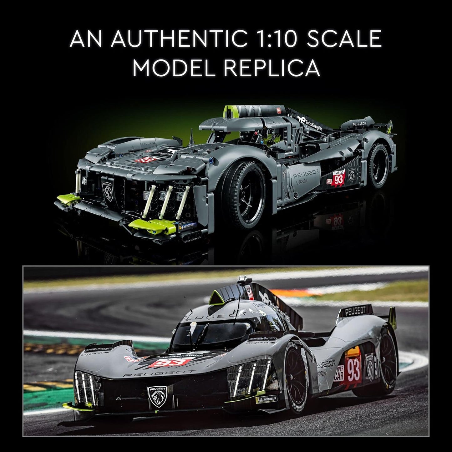 LEGO 42156 9X8 24H Le Mans Hybrid Hypercar Collectible Race Car Building kit, Scale Racing Car Model