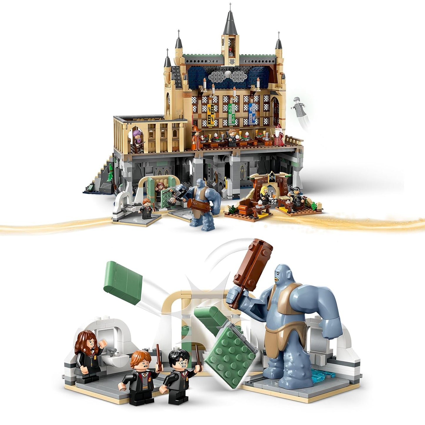 (Box Damage) LEGO 76435 Harry Potter Hogwarts Castle: The Great Hall Building Blocks (1732 Pieces)