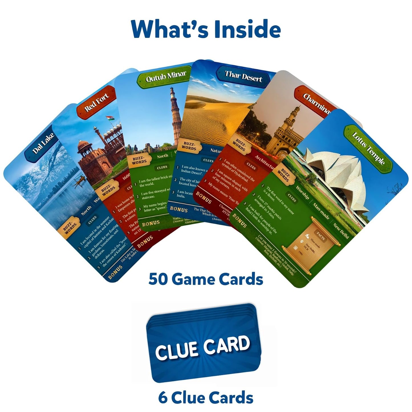 Skillmatics Card Game - Guess in 10 Wonders of India, Perfect for Boys, Girls, Kids, and Families Who Love, Educational Games, Board Games, Gifts for Ages 8, 9, 10 and Up