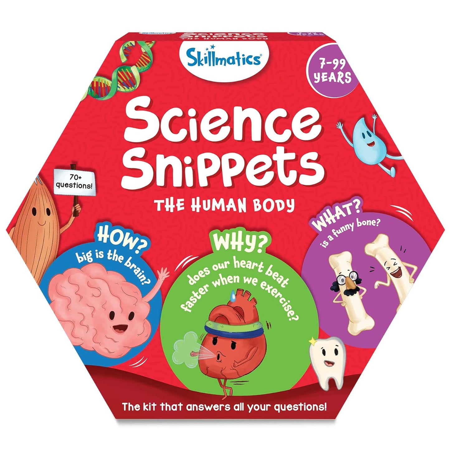 Skillmatics Flash Cards - Science Snippets The Human Body, Learning Resources & Educational Toys for Boys & Girls, Gifts for Ages 7, 8, 9 & Up, 70+ Cards