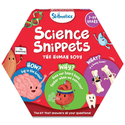 Skillmatics Flash Cards - Science Snippets The Human Body, Learning Resources & Educational Toys for Boys & Girls, Gifts for Ages 7, 8, 9 & Up, 70+ Cards