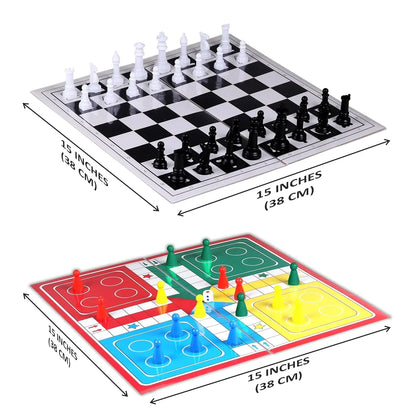 Ankit Toys 2-in-1 Chess & Ludo Board Game – 38×38 cm Family Game Set