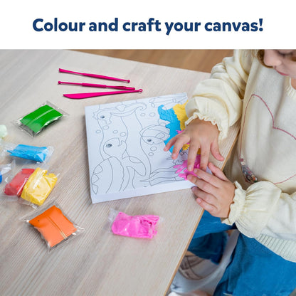 Skillmatics Art & Craft Kit - Colour with Clay, No Mess Art, Create a Clay Canvas of Under The Ocean, Gifts for Ages 5 to 12