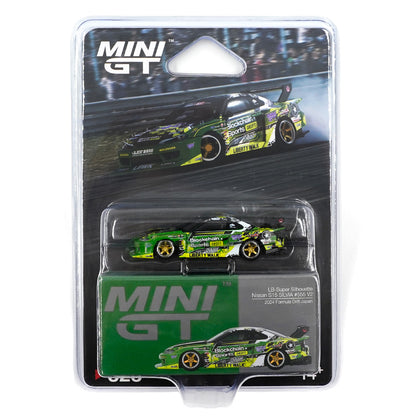 Mini GT 1:64 BLISTER Pack Nissan LB-Super Silhouette S15 Silvia #555 V2 2024 Formula Drift Japan RHD – Diecast Scale Model Car Collectible