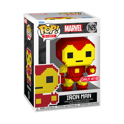 Funko Pop 8-Bit Marvel Iron Man #1429 Vinyl Bobblehead Figure – Retro Pixel Style Marvel Superhero Collectible with Window Display Box