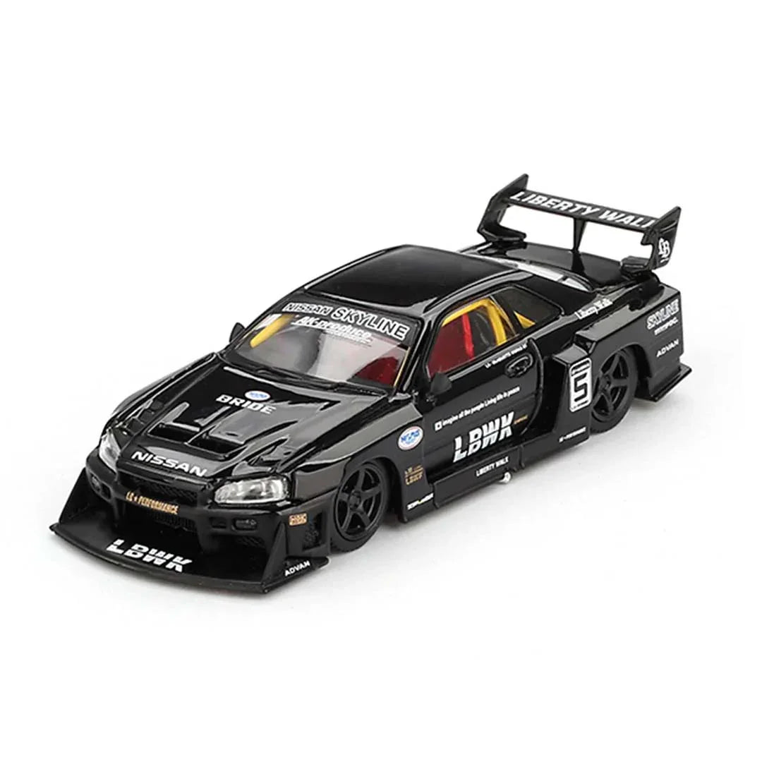 Mini GT 1/64 Nissan LB-ER34 Super Silhouette SKYLINE Black RHD Diecast Scale Model Car - Jaiman Toys