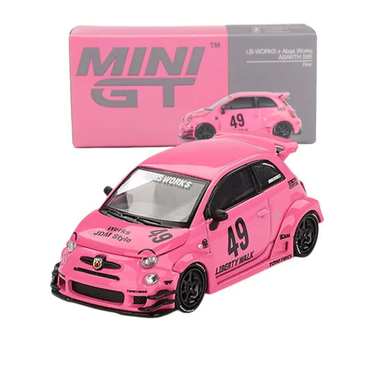 MINI GT ABARTH 595 LB-WORKS X ABAS WORKS PINK - Jaiman Toys