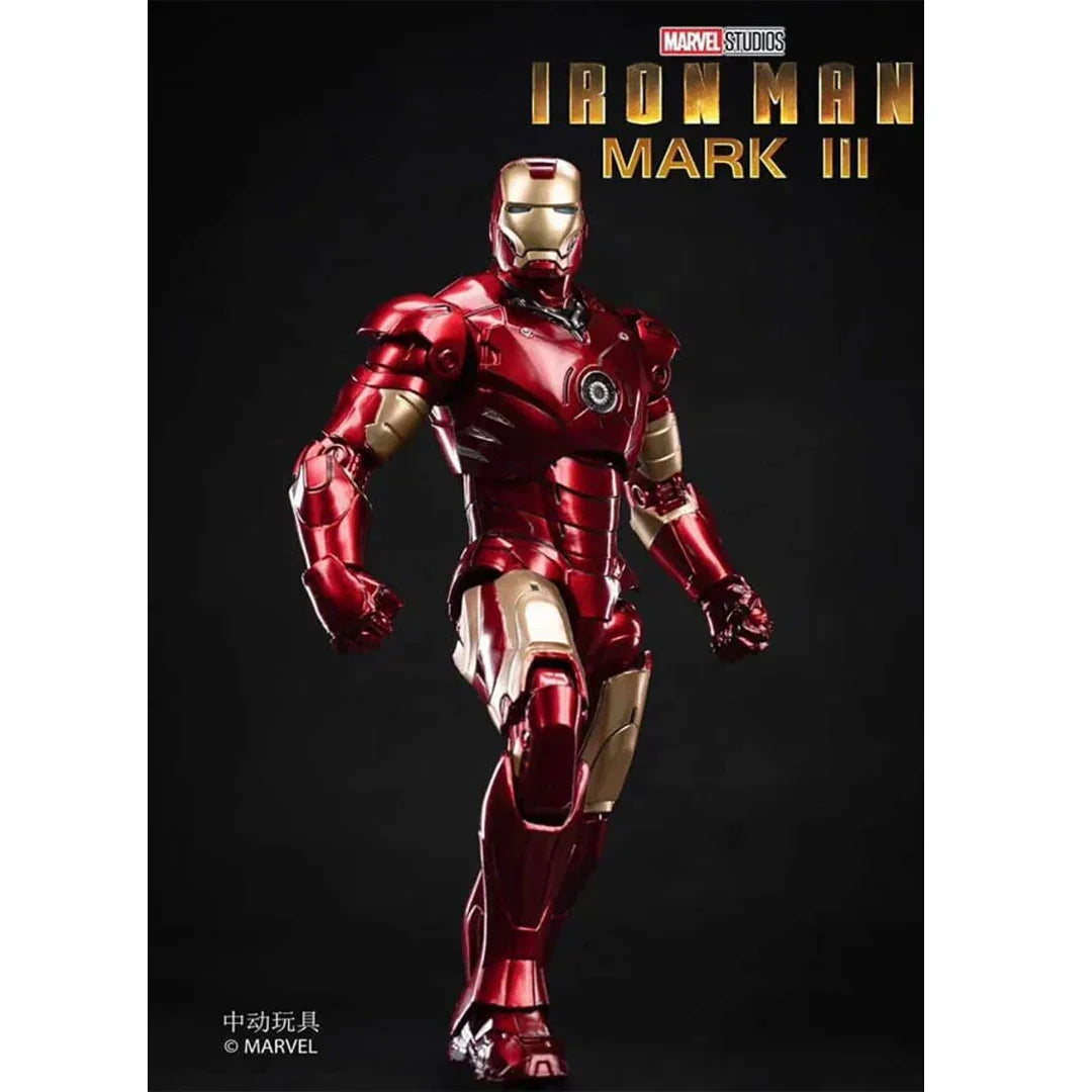 ZD Toys 1/10 Iron Man Mark III Luminous Version Action Figure – Marvel Studios (With Light-Up Function) 1907-03 - Jaiman Toys