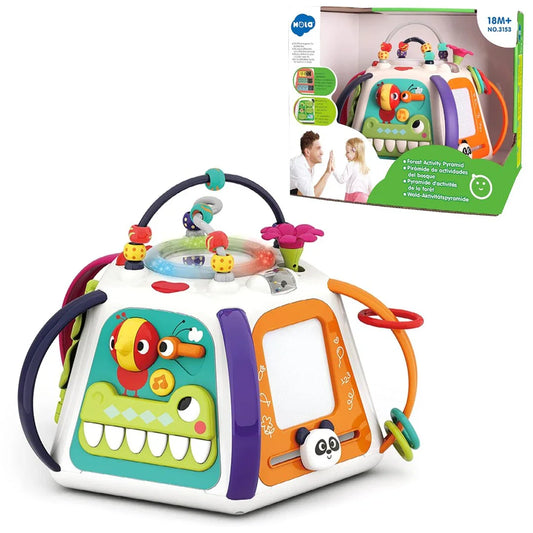 "HOLA Forest Activity Pyramid: Multi-Game Fun with Lights, Music &amp; Sound Effects – Perfect Gift for Boys &amp; Girls Aged 18 Months to 3 Years" - Jaiman Toys