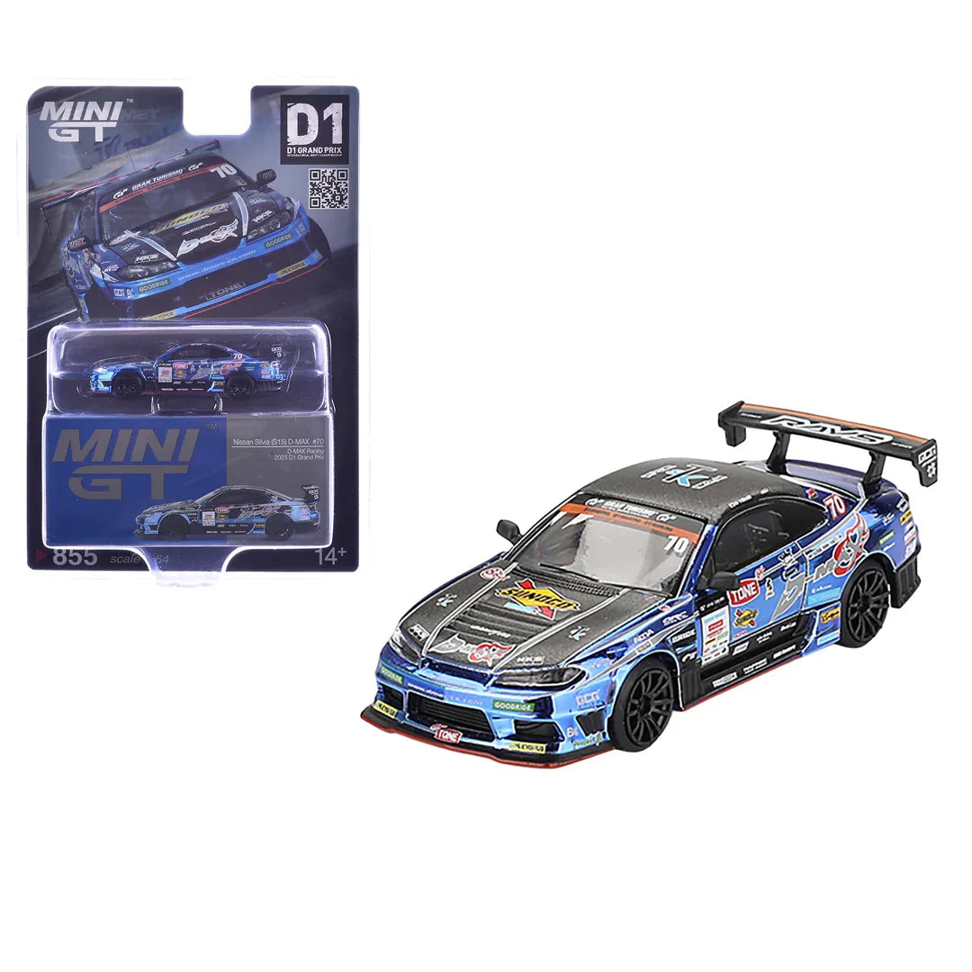 MINI GT Nissan Silvia (S15) D-Max #70 – D-Max Racing 2023 D1 Grand Prix | 1:64 Scale Diecast Model Car - Jaiman Toys