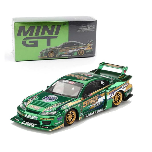 Mini GT 1/64 Nissan LB-Super Silhouette S15 SILVIA LBWK 2024 Fausto Racing RHD Diecast Scale Model Car - Jaiman Toys