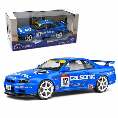 Solido 1:18 Nissan GT-R R34 #12 Calsonic Tribute - Jaiman Toys