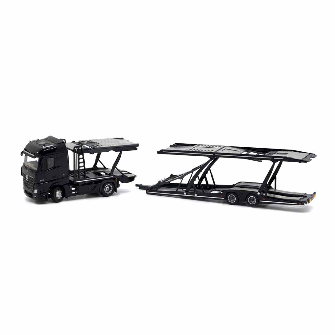 UNIQUE MODELS x Tiny 1:64 Mercedes-Benz Actros MP5 Black City Transporter Die-Cast Truck Model
