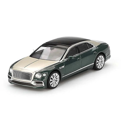 Mini GT 1/64 Bentley Flying Spur White Sand Verdant RHD Diecast Scale Model Car - Jaiman Toys
