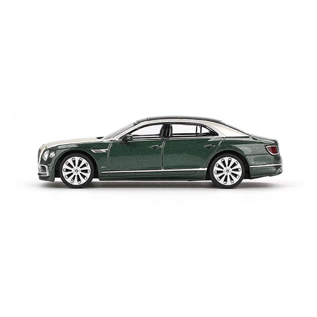 Mini GT 1/64 Bentley Flying Spur White Sand Verdant RHD Diecast Scale Model Car - Jaiman Toys