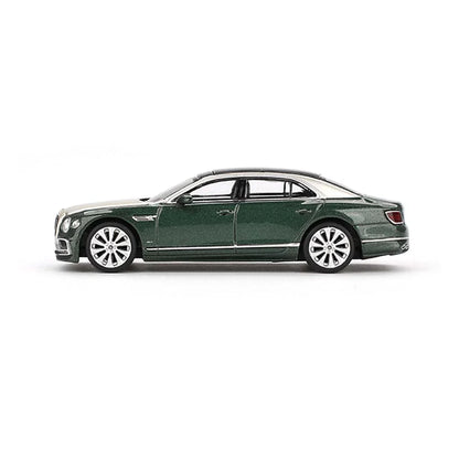 Mini GT 1/64 Bentley Flying Spur White Sand Verdant RHD Diecast Scale Model Car - Jaiman Toys