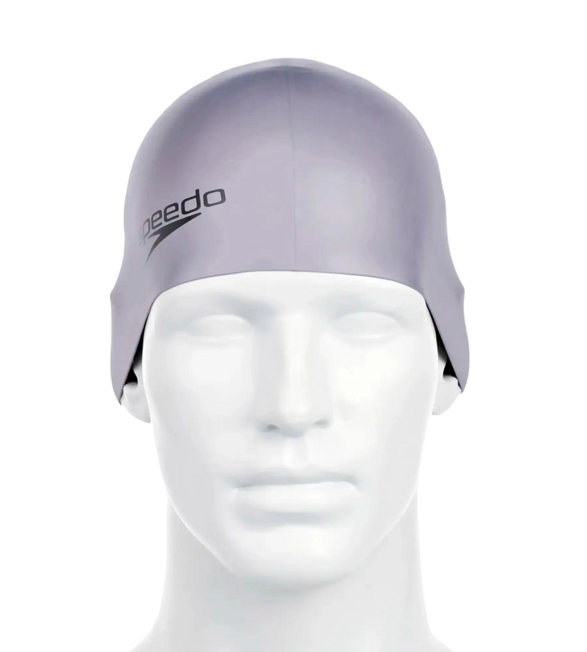 Speedo Unisex Moulded Silicone Swim Cap for Men and Women – Grey