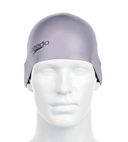 Speedo Unisex Moulded Silicone Swim Cap for Men and Women – Grey