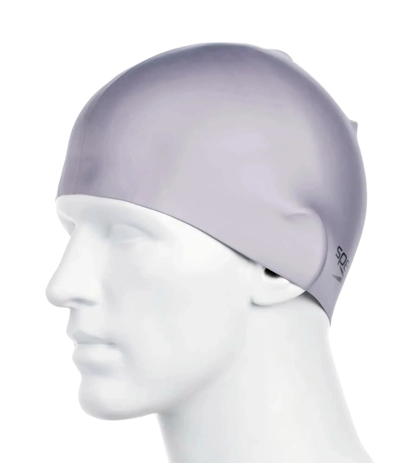 Speedo Unisex Moulded Silicone Swim Cap for Men and Women – Grey