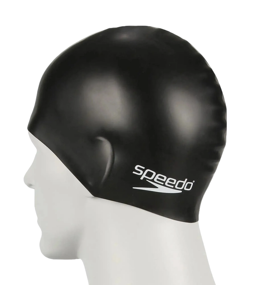 Speedo Unisex Flat Silicone Swim Cap, Lightweight Latex-Free Snag-Free Swimming Cap for Men and Women – Navy