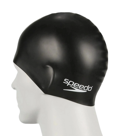 Speedo Unisex Flat Silicone Swim Cap, Lightweight Latex-Free Snag-Free Swimming Cap for Men and Women – Navy