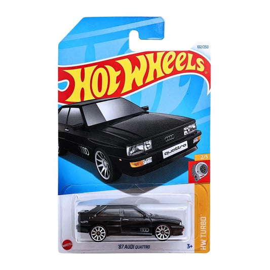 Hot Wheels 87 Audi Quattro HW Turbo for Ages 3 and Up (Black)