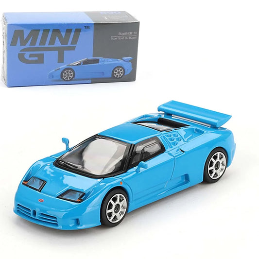Mini GT 1/64 Bugatti EB110 Super Sport Blu Bugatti LHD Diecast Scale Model Car - Jaiman Toys