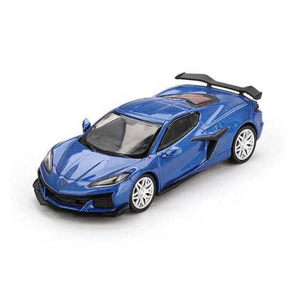 MINI GT Chevrolet Corvette Z06 (2023) – Elkhart Lake Blue Metallic | 1:64 Scale Diecast Model Car - Jaiman Toys