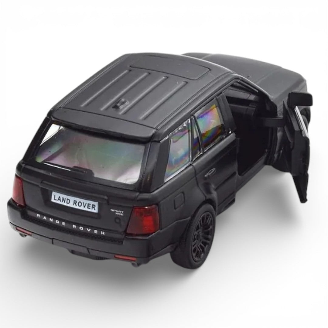 RMZ City 1:36 Land Rover Range Rover Sport Diecast Car Model – Matt Black | Openable Doors, Sound & Light
