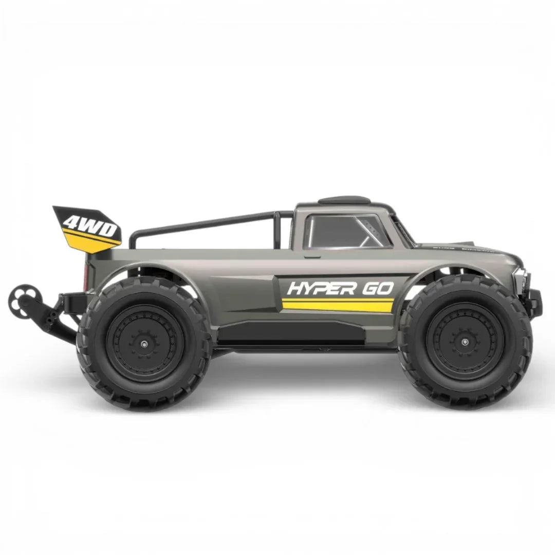 MJX Hyper GO 10210 1:10 Brushless 4WD RC Truck – 2S/3S Compatible | High-Speed RTR Off-Road Monster Truck | 2.4GHz Control (Grey)