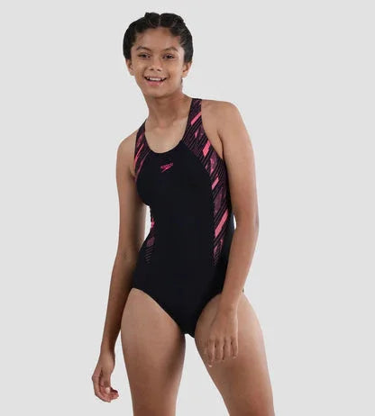 Speedo Girl's Endurance 10 Hyperboom Splice Racerback One
