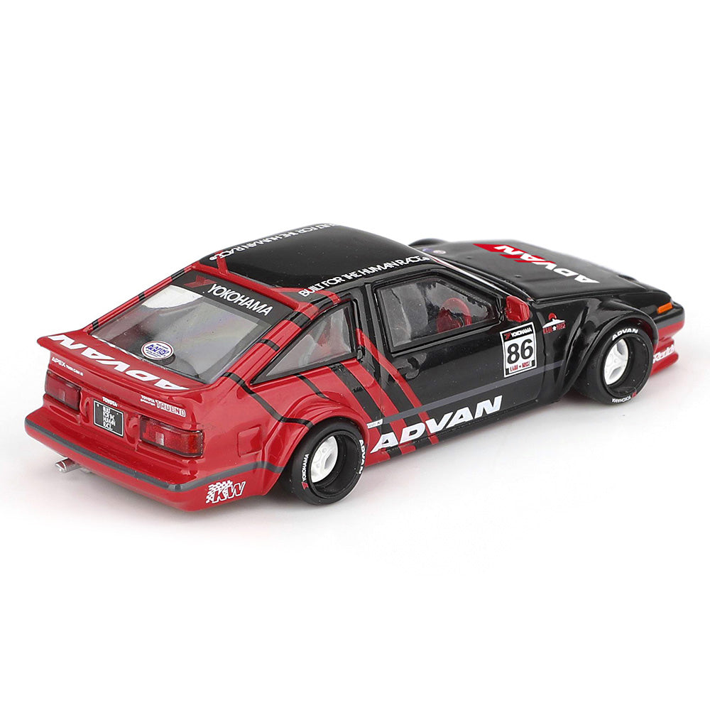 Kaido House x MINI GT 1:64 Toyota AE86 Sprinter Trueno Kaido ADVAN Diecast Model Car | KHMG214 | Collector Box