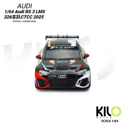 KILO 1:64 Works Audi RS3 LMS TCR 2024  Die-Cast Race Car | 4 Livery Versions | Official Licensed