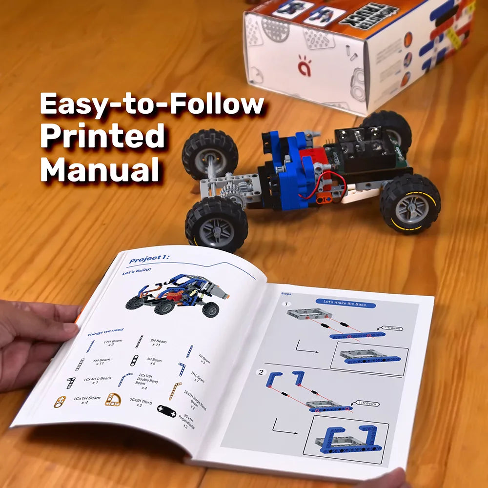 Avishkaar MEX 3-in-1 Monster Truck | Build, Code & Drive STEM Kit Ages 10-14