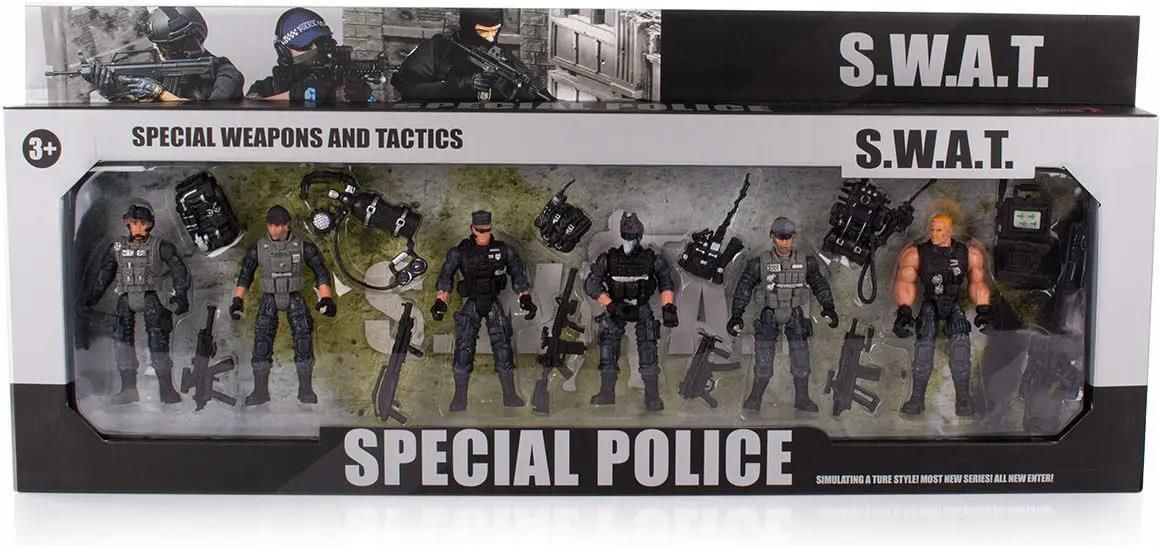 S.W.A.T. Special Police Action Figure Playset | 6 Special Weapons