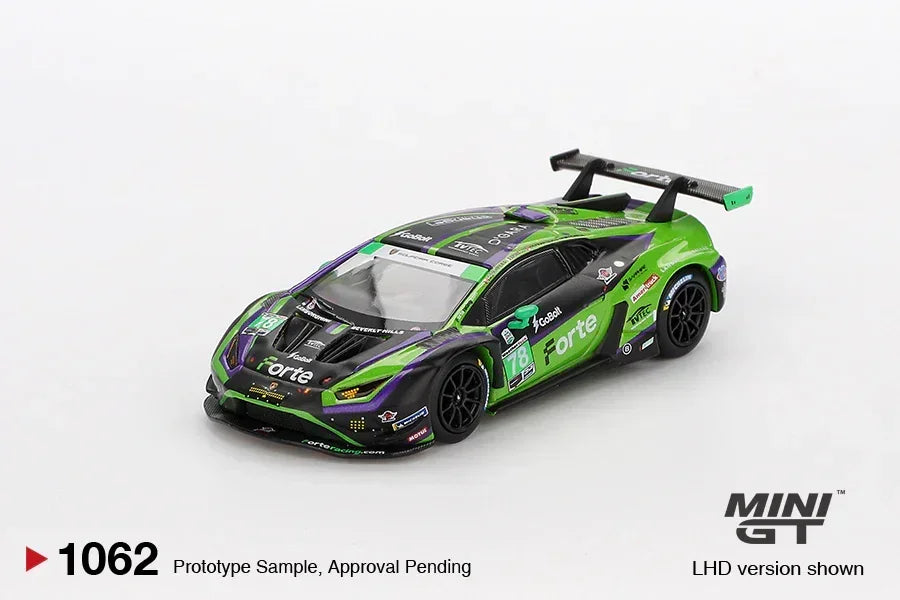 Mini GT 1:64 Lamborghini Huracán GT3 EVO2 #78 Forte Racing IMSA
