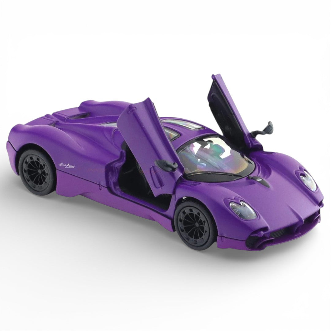 RMZ City 1:36 Pagani Utopia Diecast Car Model – Matt Purple| Openable Doors, Sound & Light